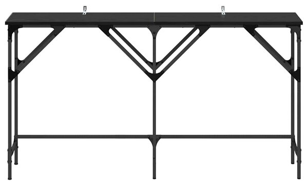 Konzolasztal Musta tammi 140 x 29 x 75 cm Faanyag
