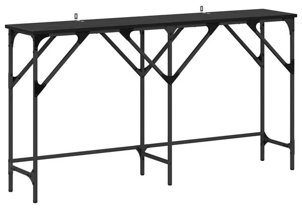 Konzolasztal Musta tammi 140 x 29 x 75 cm Faanyag