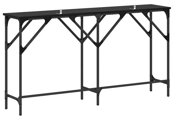 Konzolasztal Musta tammi 140 x 29 x 75 cm Faanyag
