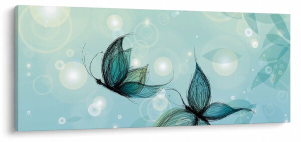 Kép - kék pillangók (120x50 cm)