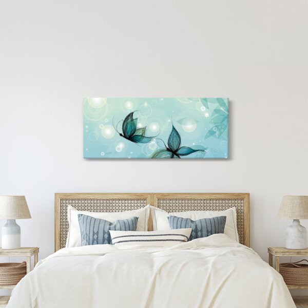 Kép - kék pillangók (120x50 cm)