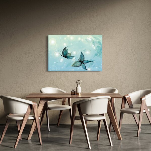 Kép - kék pillangók (90x60 cm)