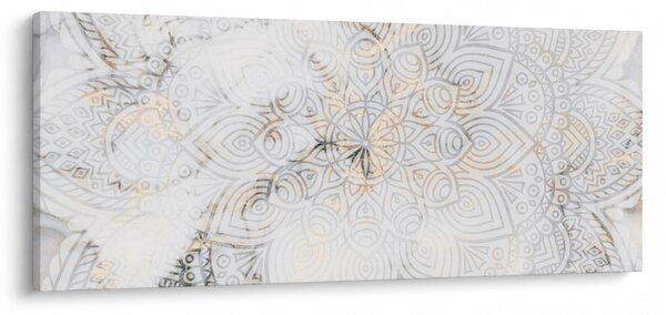 Egy fehér mandala képe (120x50 cm)