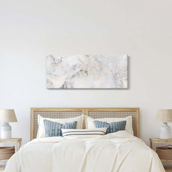 Egy fehér mandala képe (120x50 cm)