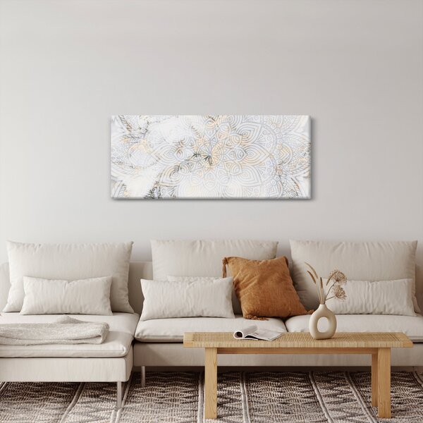 Egy fehér mandala képe (120x50 cm)