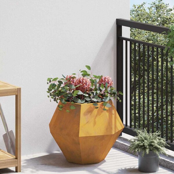 Növénytartó 2 db Rozsdás 50 x 50 x 40 cm Időjárásálló acél