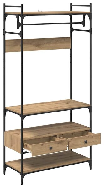Ruhásszekrény kézműves tölgy 89 x 39 x 184.5 cm Faanyag