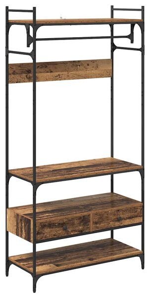 Ruhásszekrény fiókkal Régi fa 89 x 39 x 184.5 cm Faanyag