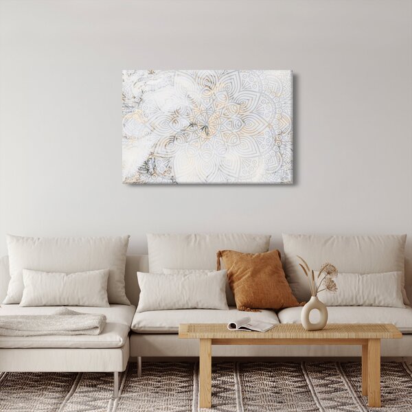 Egy fehér mandala képe (90x60 cm)