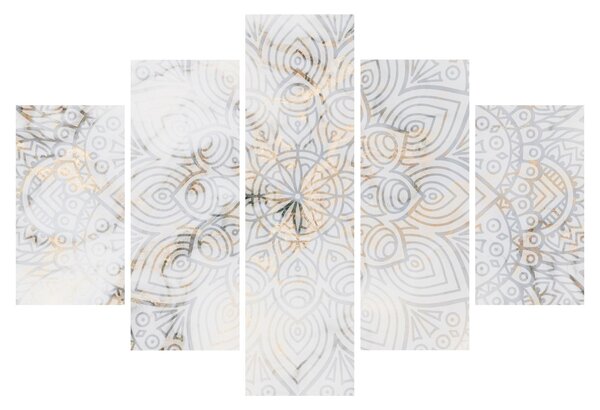 Egy fehér mandala képe (150x105 cm)