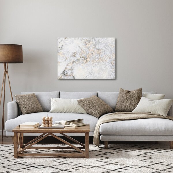 Egy fehér mandala képe (70x50 cm)