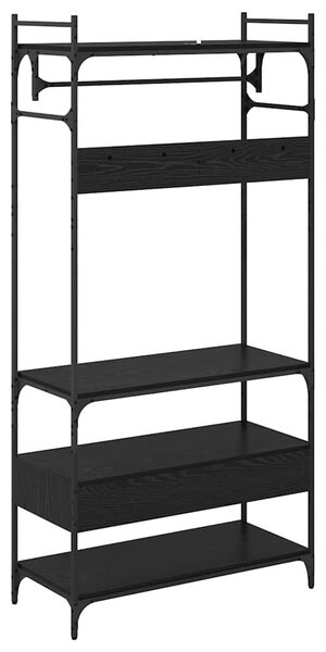 Ruhásszekrény fiókkal Musta tammi 89 x 39 x 184.5 cm Faanyag