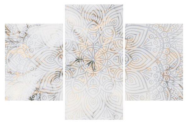 Egy fehér mandala képe (90x60 cm)