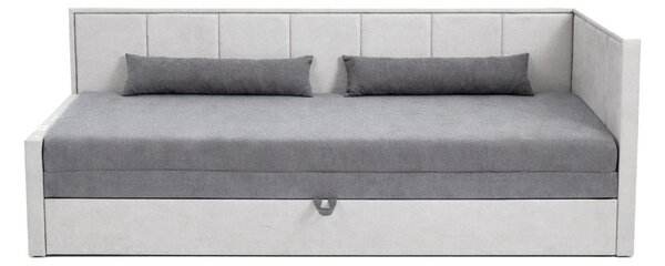 Szürke zsenília kinyitható-tárolóhelyes kanapé 214 cm Fulgeo – ELTAP