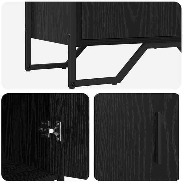 Széf Musta tammi 78 x 35.5 x 74.5 cm Faanyag