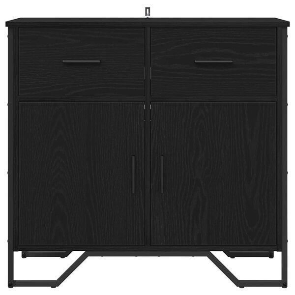 Széf fiókkal Musta tammi 79.5 x 35.5 x 74.5 cm Faanyag