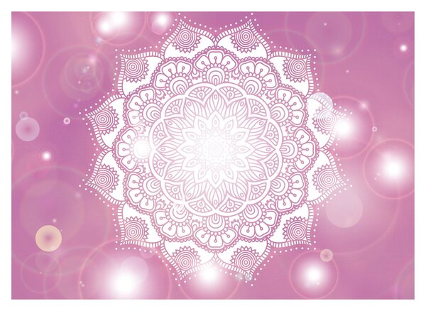 Egy mandala képe rózsaszín háttérrel (70x50 cm)