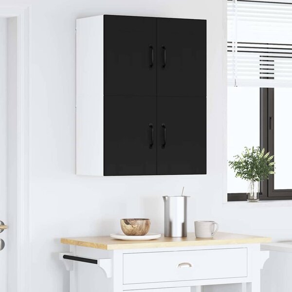 Konyhaszekrény 2 pcs Fekete 60 x 31 x 40 cm Faanyag