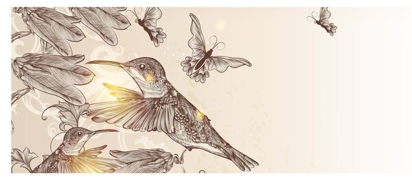 Kép - Kolibri (120x50 cm)