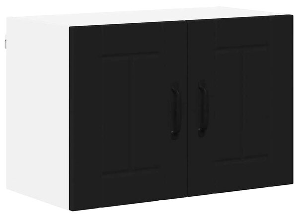 Konyhaszekrény 2 pcs Fekete 60 x 31 x 40 cm Faanyag