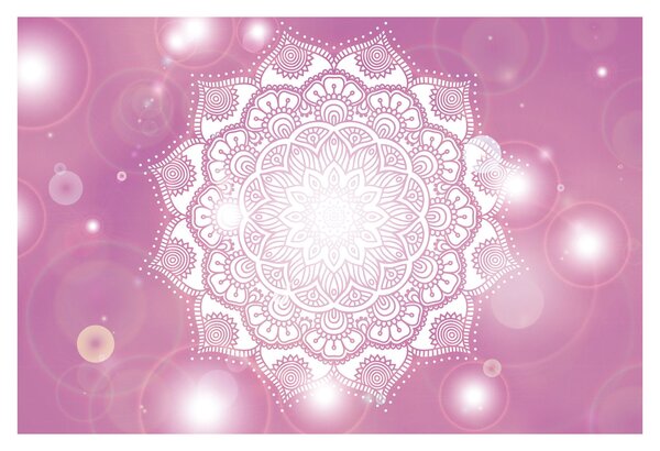 Egy mandala képe rózsaszín háttérrel (90x60 cm)