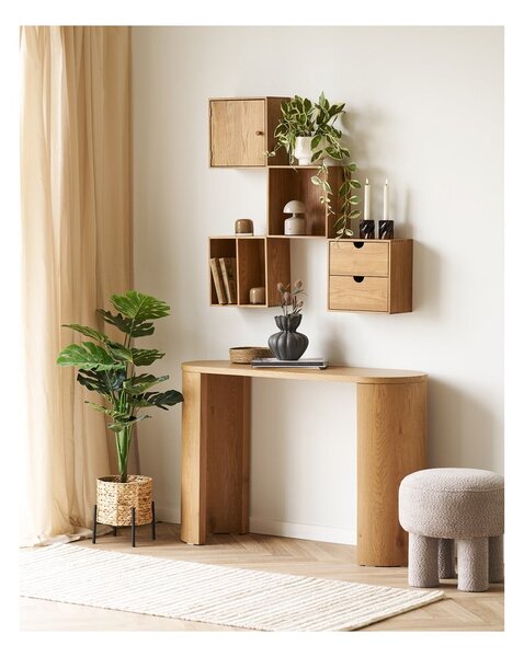 Natúr színű többszintes tölgyfa fali polc 18 cm Townsville – House Nordic