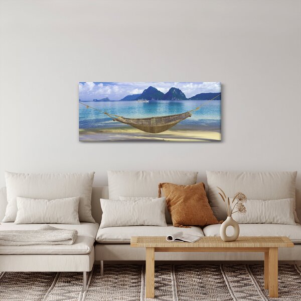 Kép - Egy függőágy képe a tengerparton 2 (120x50 cm)