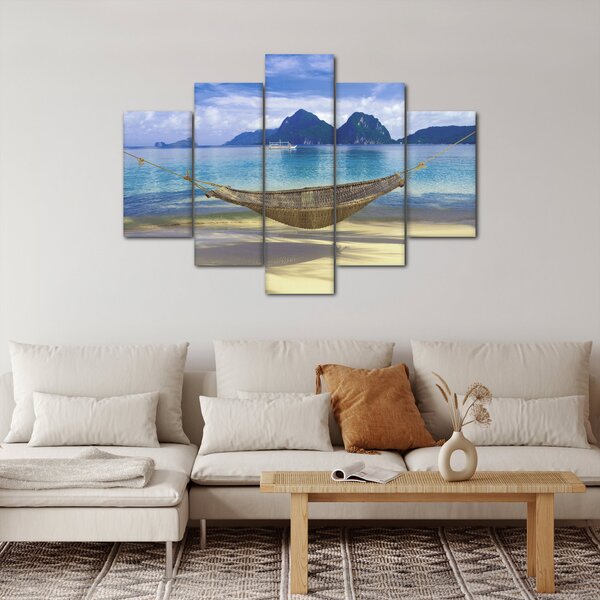 Kép - Egy függőágy képe a tengerparton 2 (150x105 cm)