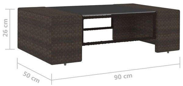 2 részes barna polyrattan kerti ülőgarnitúra