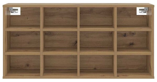 Cipőszekrény polcokkal kézműves tölgy 103x30x51 cm Faanyag