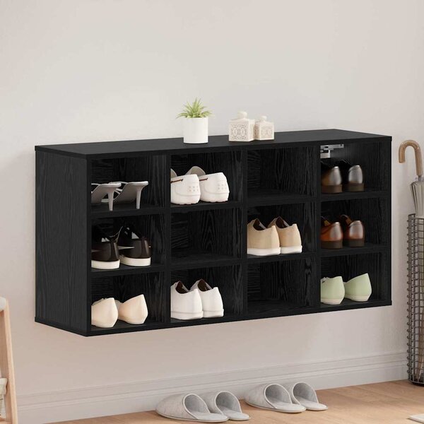 Cipősszekrény polcokkal Musta tammi 103 x 30 x 51 cm Faanyag