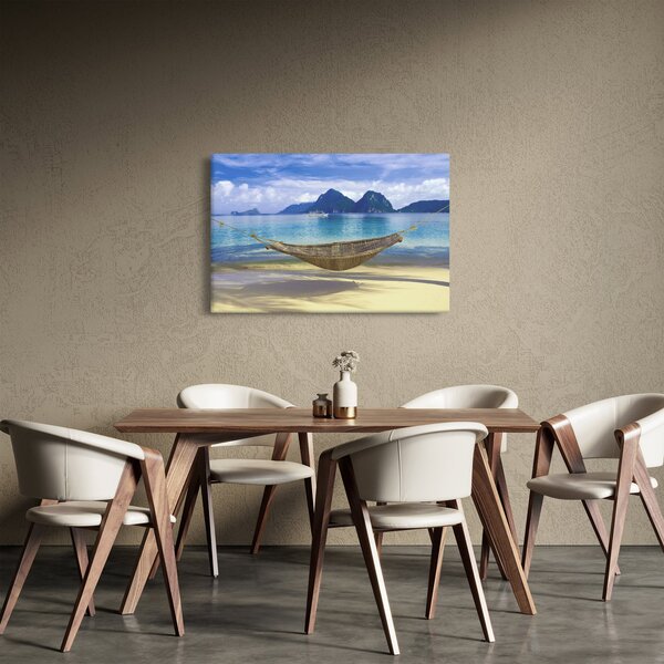 Kép - Egy függőágy képe a tengerparton 2 (90x60 cm)