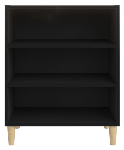 Fekete forgácslap tálalószekrény 57 x 35 x 70 cm