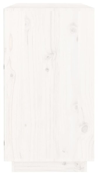Fehér tömör fenyőfa tálalószekrény 100 x 40 x 75 cm