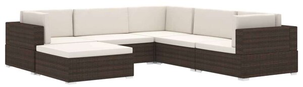 VidaXL 1 db fekete polyrattan moduláris sarokfotel párnákkal