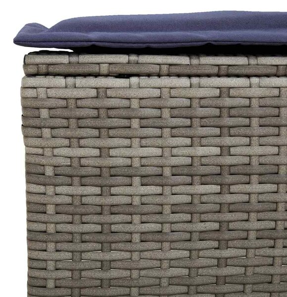 VidaXL 4 részes szürke polyrattan kerti ülőgarnitúra párnákkal