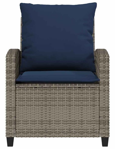 VidaXL 4 részes szürke polyrattan kerti ülőgarnitúra párnákkal