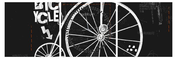 Kép - Velocipede (órával) (90x30 cm)