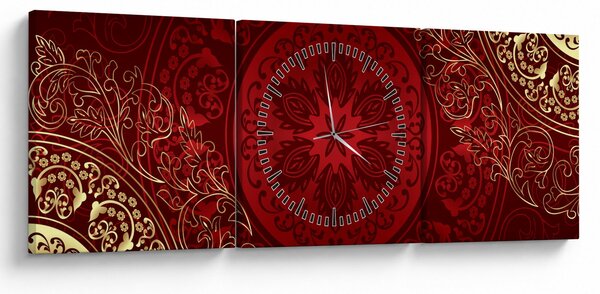 Kép - Arany mandalák (órával) (90x30 cm)