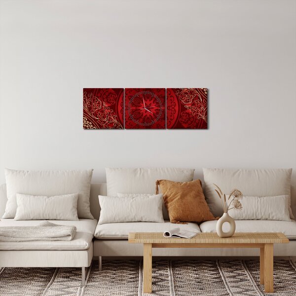 Kép - Arany mandalák (órával) (90x30 cm)