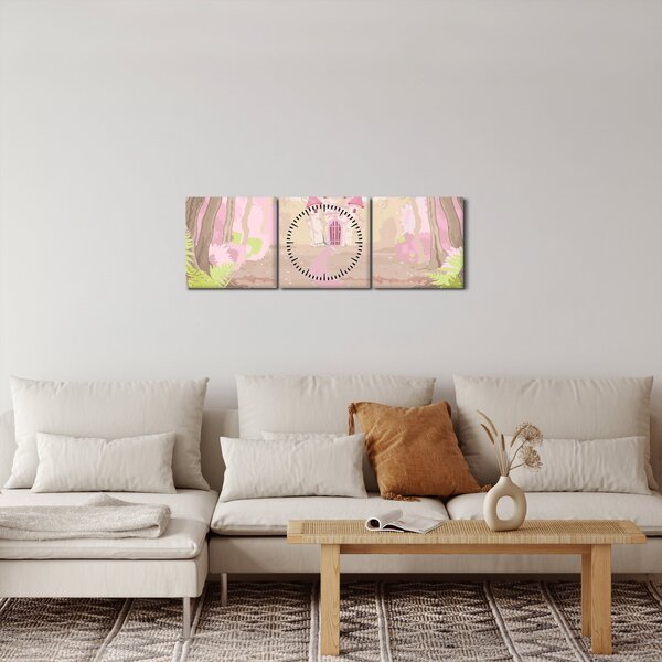 Kép - Utazás a rózsaszín királyságba (órával) (90x30 cm)