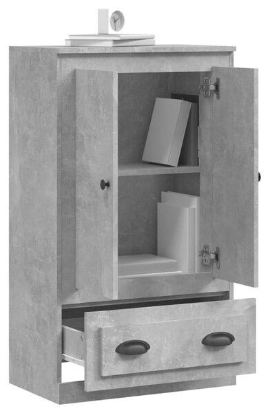Betonszürke szerelt fa magasszekrény 60x35,5x103,5 cm