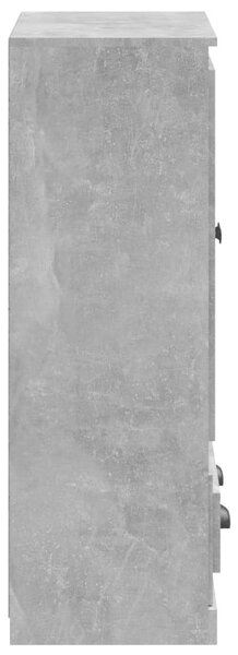 Betonszürke szerelt fa magasszekrény 60x35,5x103,5 cm