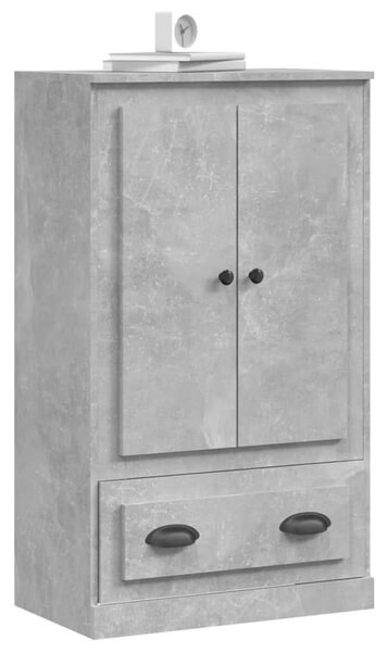 Betonszürke szerelt fa magasszekrény 60x35,5x103,5 cm