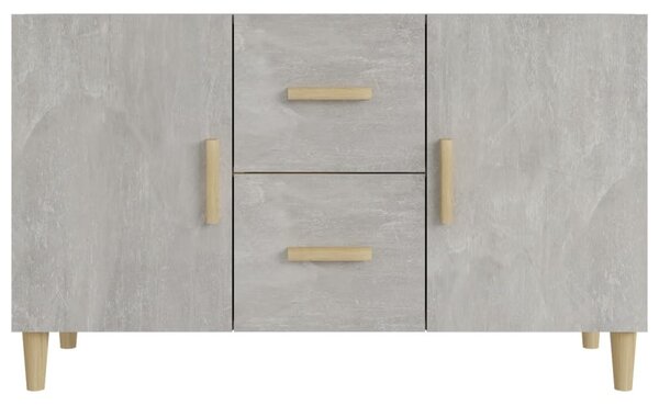 Betonszürke szerelt fa tálalószekrény 100 x 36 x 60 cm