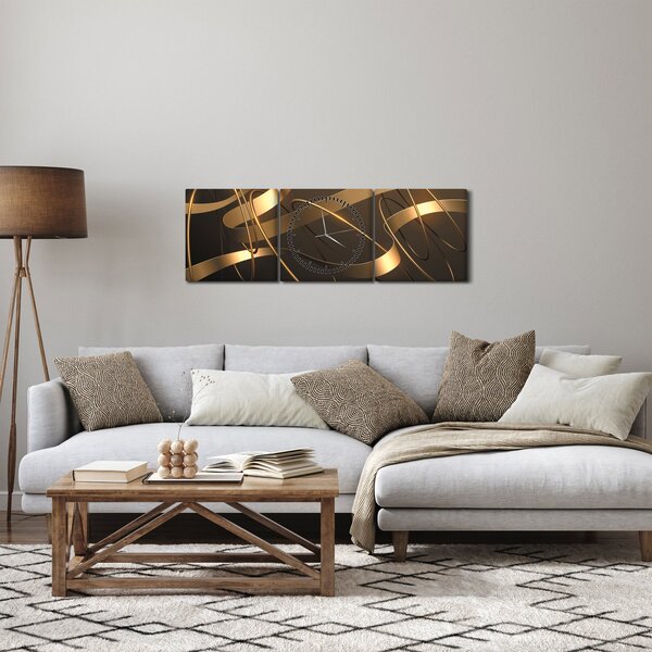 Kép - bronz szalagok (órával) (90x30 cm)