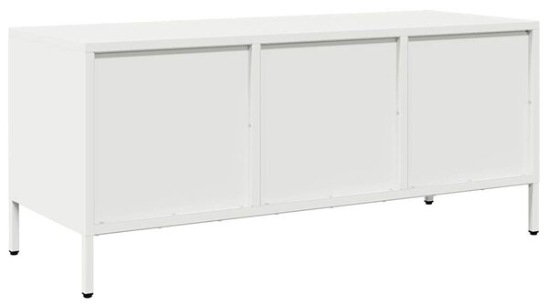 Fehér hidegen hengerelt acél TV-szekrény 101,5 x 39 x 43,5 cm