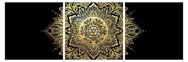 Kép - Mandala gazdagság (órával) (90x30 cm)