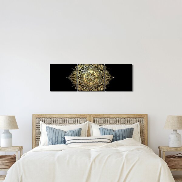 Kép - Mandala gazdagság (órával) (90x30 cm)