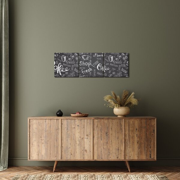 Kép - Coffee (órával) (90x30 cm)